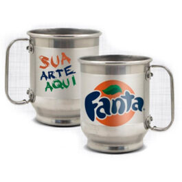 Caneca de Alumínio Colorida Personalizada