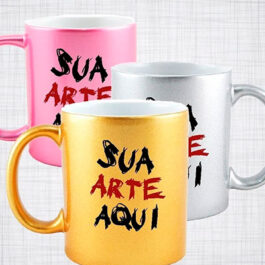 Caneca de Porcelana Colorida Personalizada