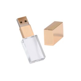 Pen Drive Vidro Dourado