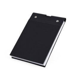 Bloco de Anotações em Couro Sintético e Porta Caneta.