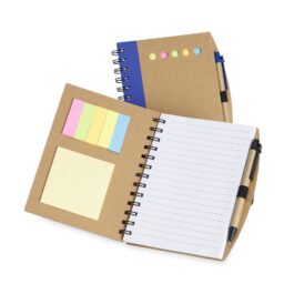 Caderneta com Autoadesivos e Caneta.