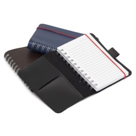 Caderneta de Couro Sintético.