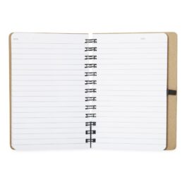 Caderneta em Kraft com Porta Caneta.