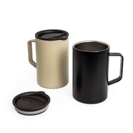 Caneca Inox Parede Dupla 350ml.
