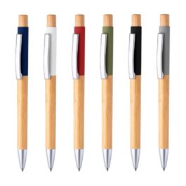 Caneta Alumínio e Bambu.