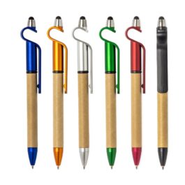 Caneta Ecológica Touch com Suporte.