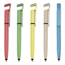 Caneta Fibra de Bambu Touch com Suporte.