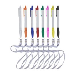 Caneta Plástica com Cordão.