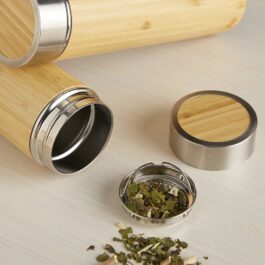 Garrafa Bambu Térmica 500ml com Infusor.