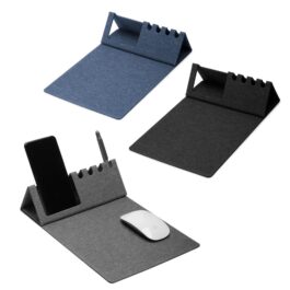 Mouse Pad com Suporte Celular e Canetas.