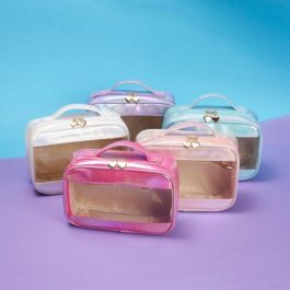 Necessaire PVC Holográfica Impermeável.