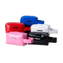 Necessaire Vinil Impermeável com Plaquinha.