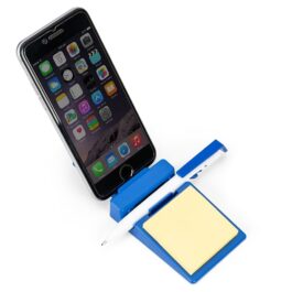 Suporte Plástico Celular com Caneta e Bloquinho.