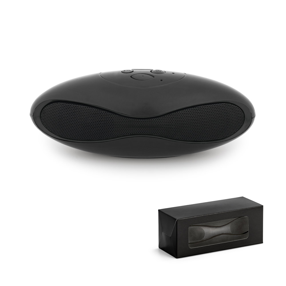 EUCLIDEAN. Caixa de som em ABS com microfone e autonomia de 3h