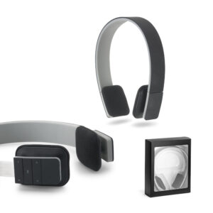 EDWIN BK. Fone de ouvido ajustáveis em ABS com microfone e autonomia de 5h