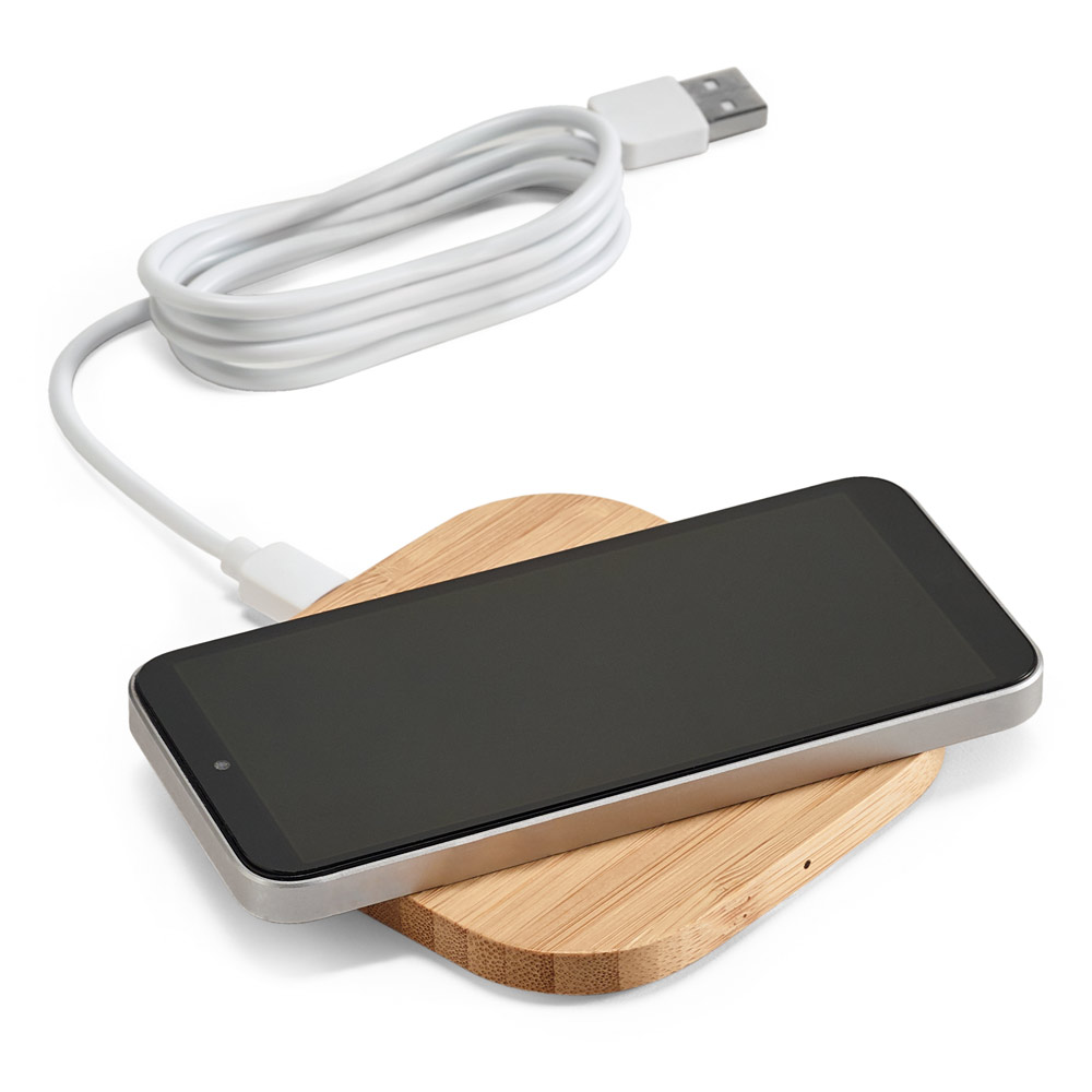 ECOPOWER. Carregador wireless super-rápido em bambu 15W - Imagem 2