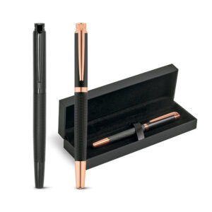 BLAZON. Roller em metal com escrita em preto