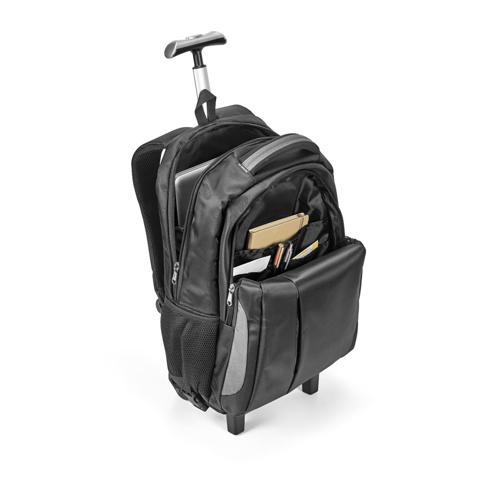 MIAMI. Mochila trolley para notebook 17'' em Nylon 999 impermeável com 2 rodas e sistema de proteção integrado 30 L - Imagem 5
