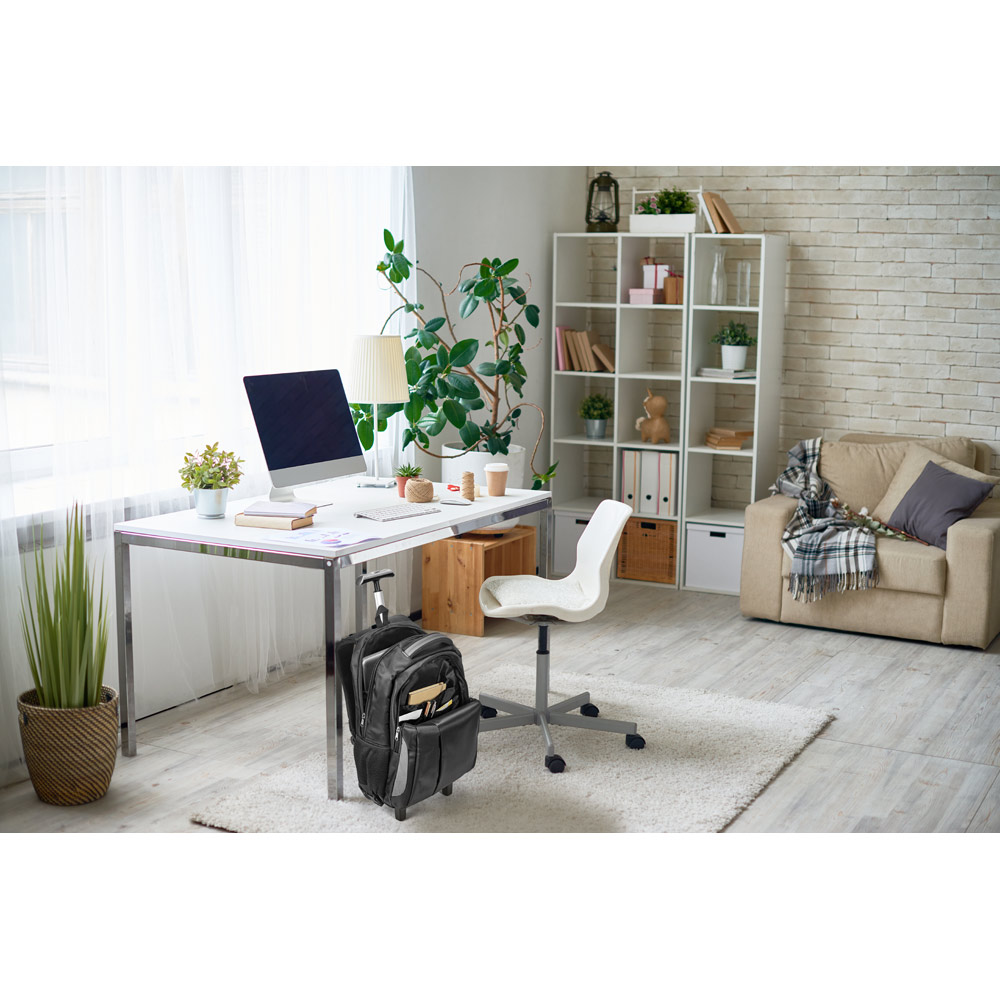 MIAMI. Mochila trolley para notebook 17'' em Nylon 999 impermeável com 2 rodas e sistema de proteção integrado 30 L - Imagem 3