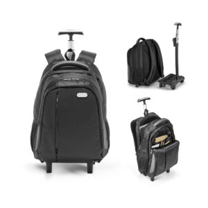 MIAMI. Mochila trolley para notebook 17'' em Nylon 999 impermeável com 2 rodas e sistema de proteção integrado 30 L