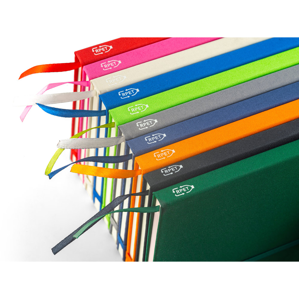 ANNE. Caderno A5 de capa dura em PET 100% reciclado com 160 páginas pautadas recicladas - Imagem 3