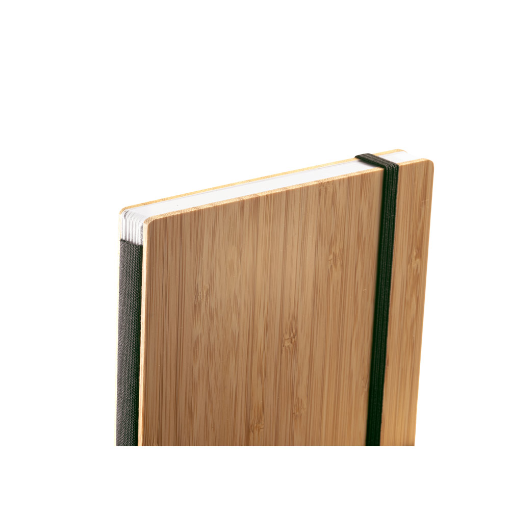BUARQUE POCKET. Caderno de bolso com capa e contracapa em placa de bambu e lombada em PET 100% reciclado, com 160 páginas lisas - Imagem 6