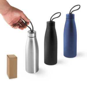 MORGAN. Squeeze em aço inox 90% reciclado, de parede simples 710 mL