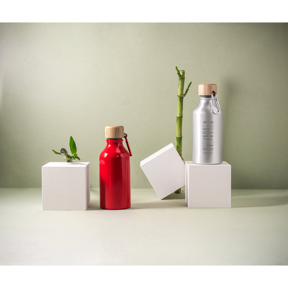 ROUSEY. Squeeze em alumínio 100% reciclado com cor sólida brilhante 400 mL - Imagem 3