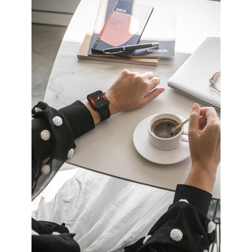 WILES. Relógio inteligente com tela IPS de 1'85 polegadas com bracelete em silicone e à prova de salpicos de água com IPX4 - Imagem 3