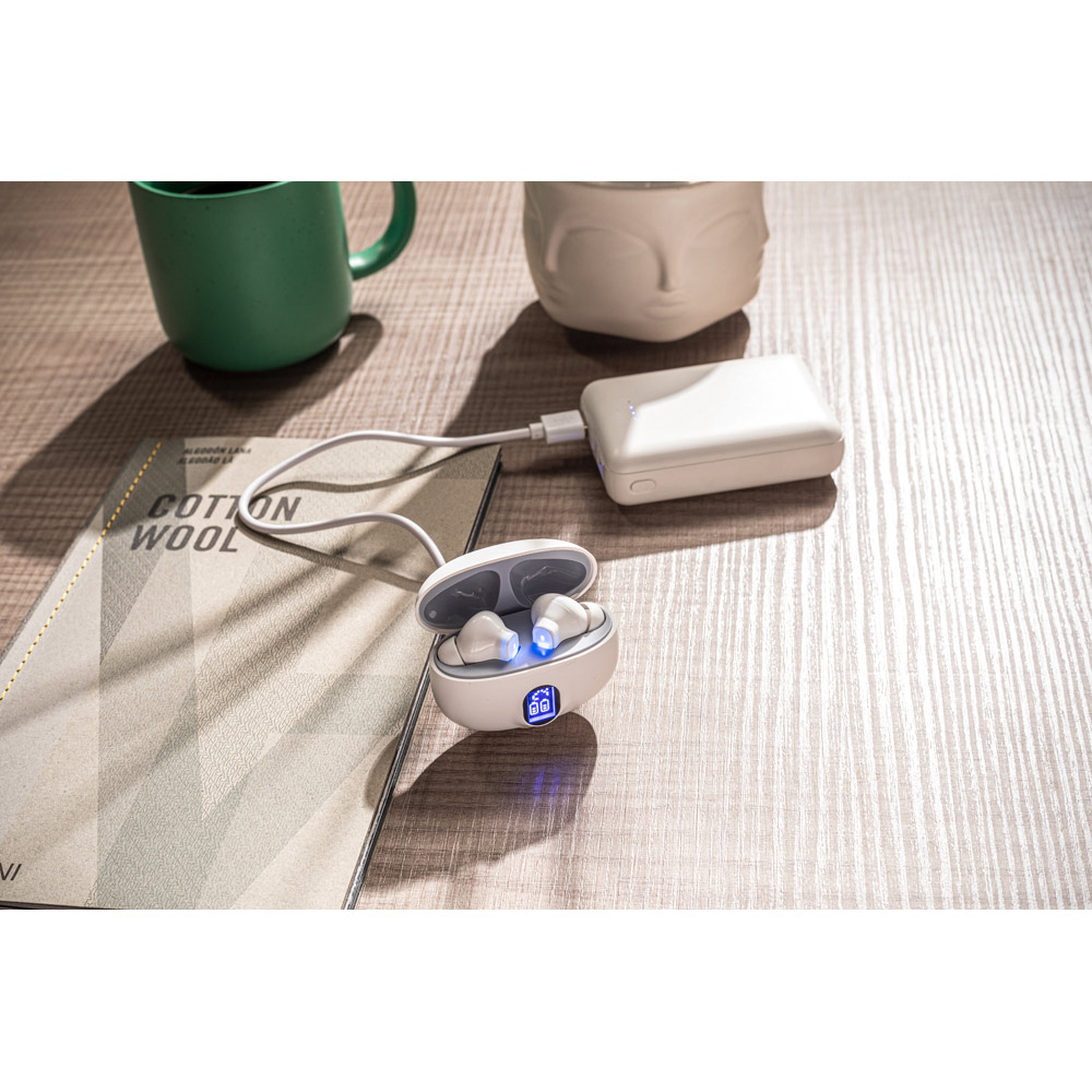 CAETANO. Fones de ouvido wireless em ABS 100% reciclado e autonomia de 4h - Imagem 4