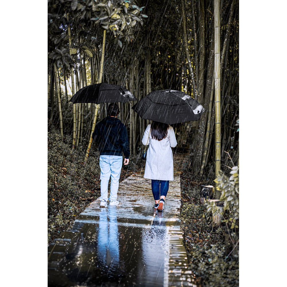 GAVIN. Guarda-chuva de 27'5'' em poliéster 100% reciclado pongee 190T com abertura automática - Imagem 3