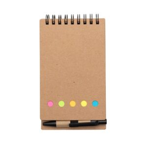 Bloco de Anotações com Caneta e Autoadesivo.