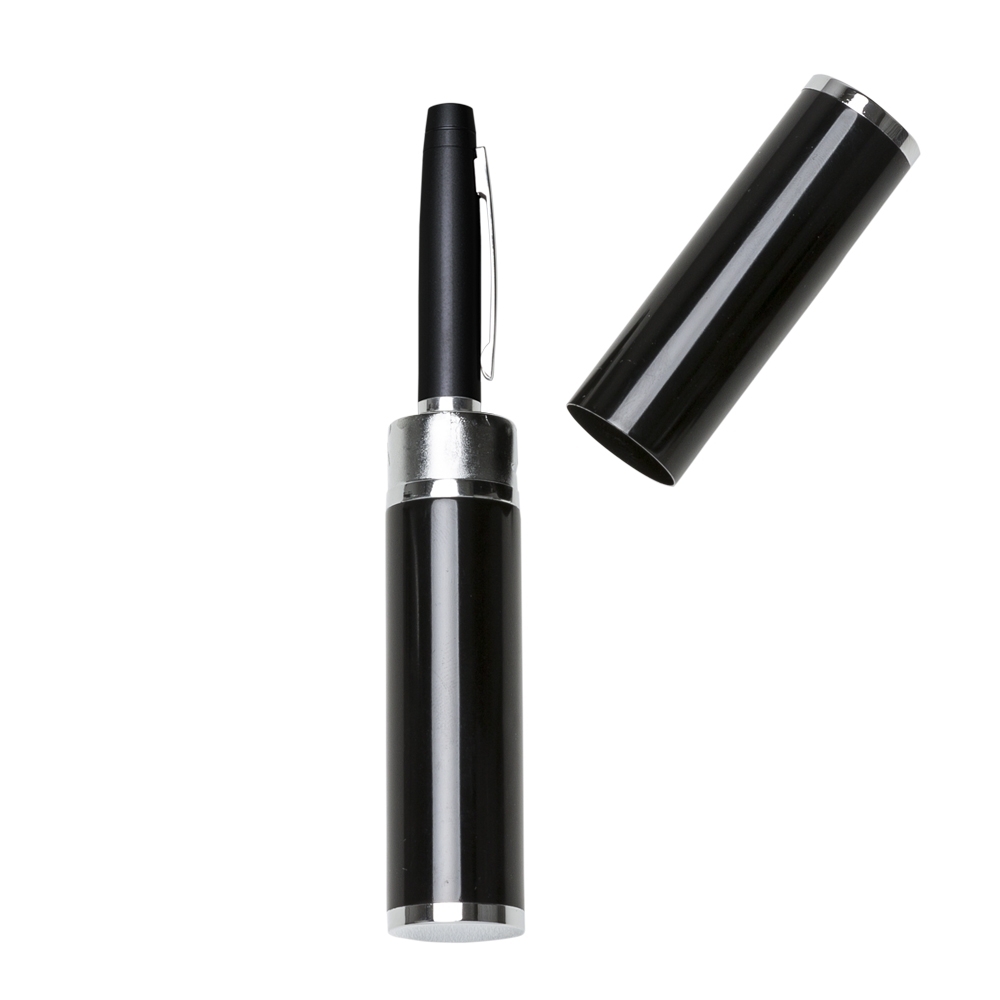 Caneta metal com estojo.