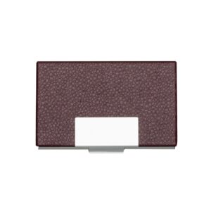 Porta cartão em couro sintético com detalhes em prata.