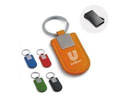 Chaveiro Metal e Couro Sintético