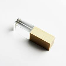 Pen Drive de Vidro com madeira - Imagem 3