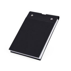 Bloco de Anotações em Couro Sintético e Porta Caneta.