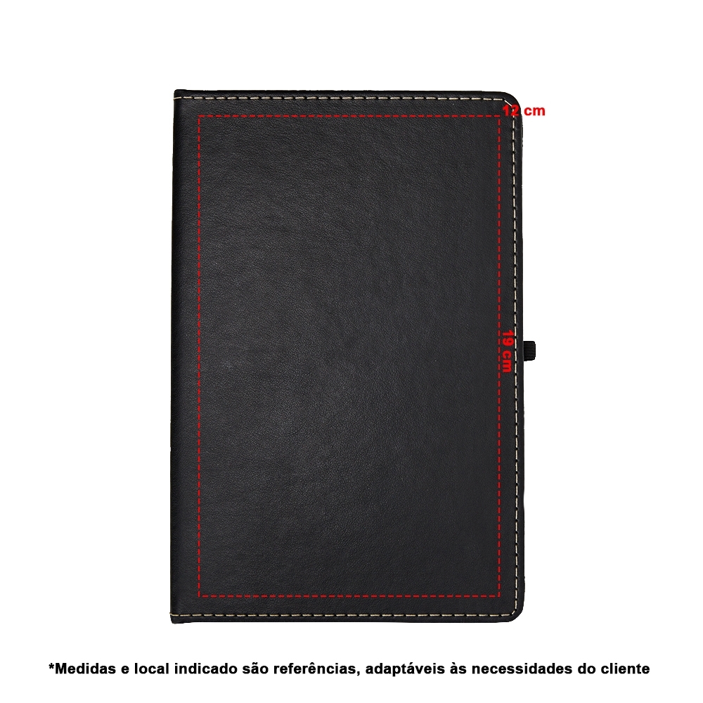 Caderneta em Couro Sintético 21 x 14 com Pauta. - Imagem 6