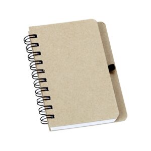 Caderno Kraft com Porta Caneta.