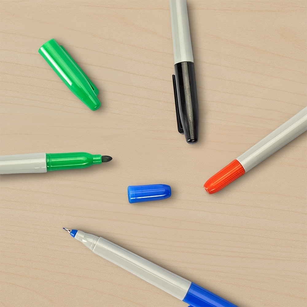 Caneta Marcadora Ponta Dupla. - Imagem 2