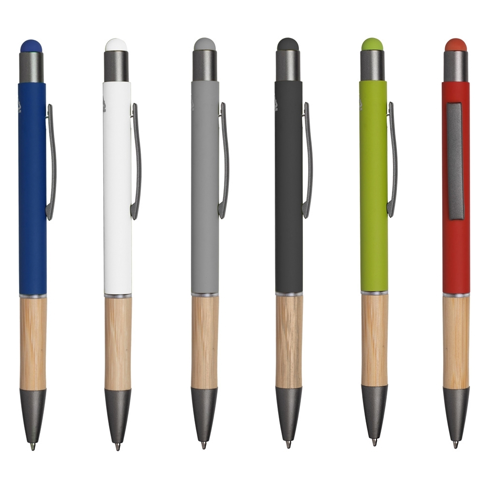 Caneta Touch Screen Alumínio e Bambu. - Imagem 2