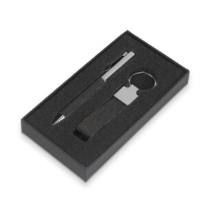 Kit Caneta e Chaveiro rPET.