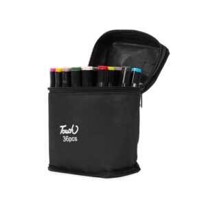 Kit Canetas Marcadoras Pontas Duplas 36 Cores.