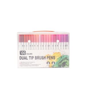 Kit Canetinhas Ponta Dupla 100 Cores.