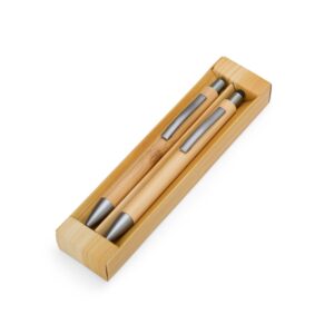 Kit Ecológico Caneta e Lapiseira Bambu.