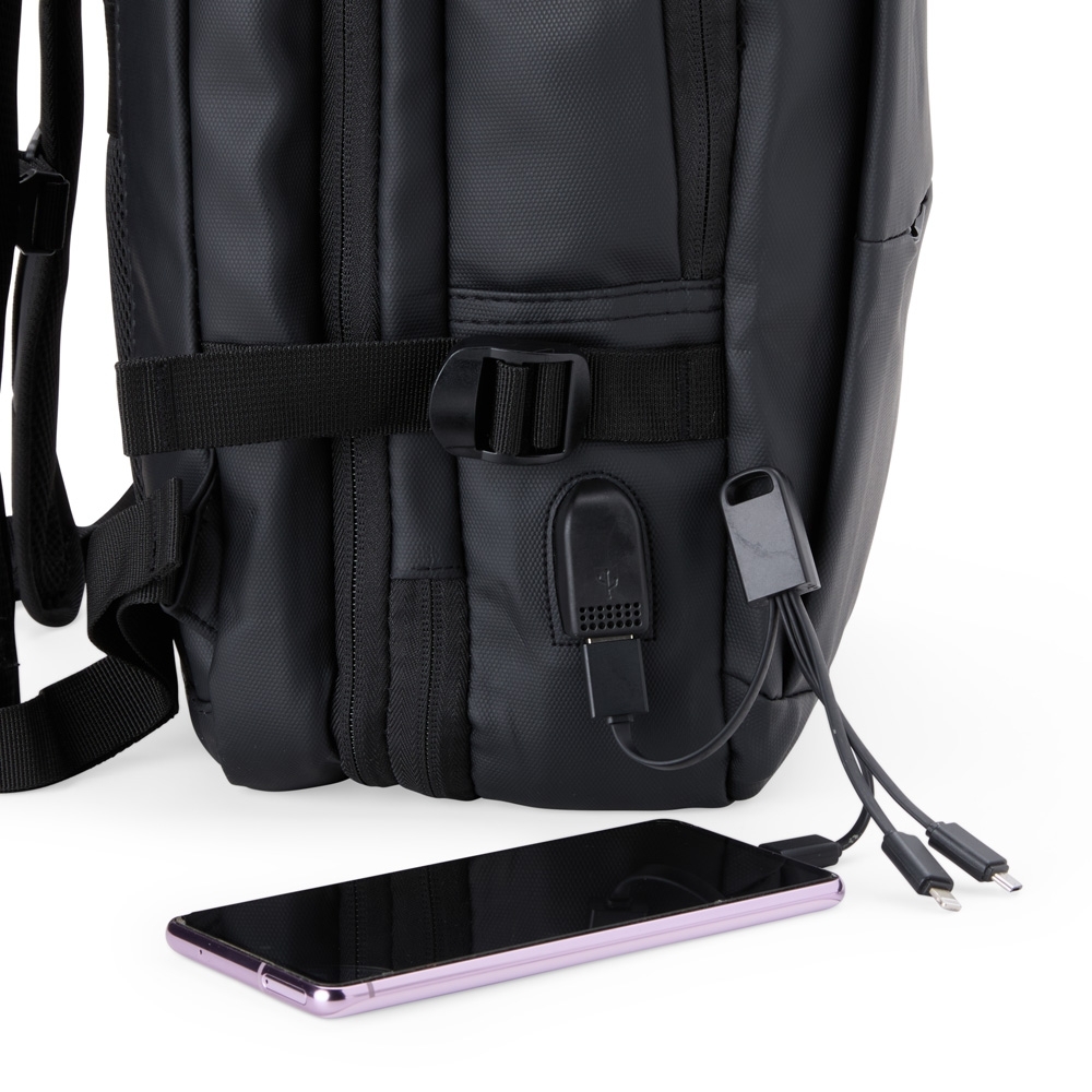 Mochila Expansível de Couro Sintético 36 Litros - Imagem 7