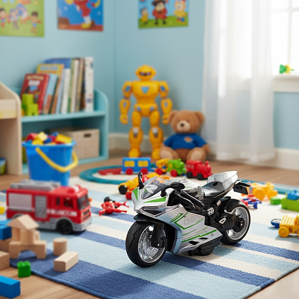 Moto Miniatura Fricção. - Imagem 4