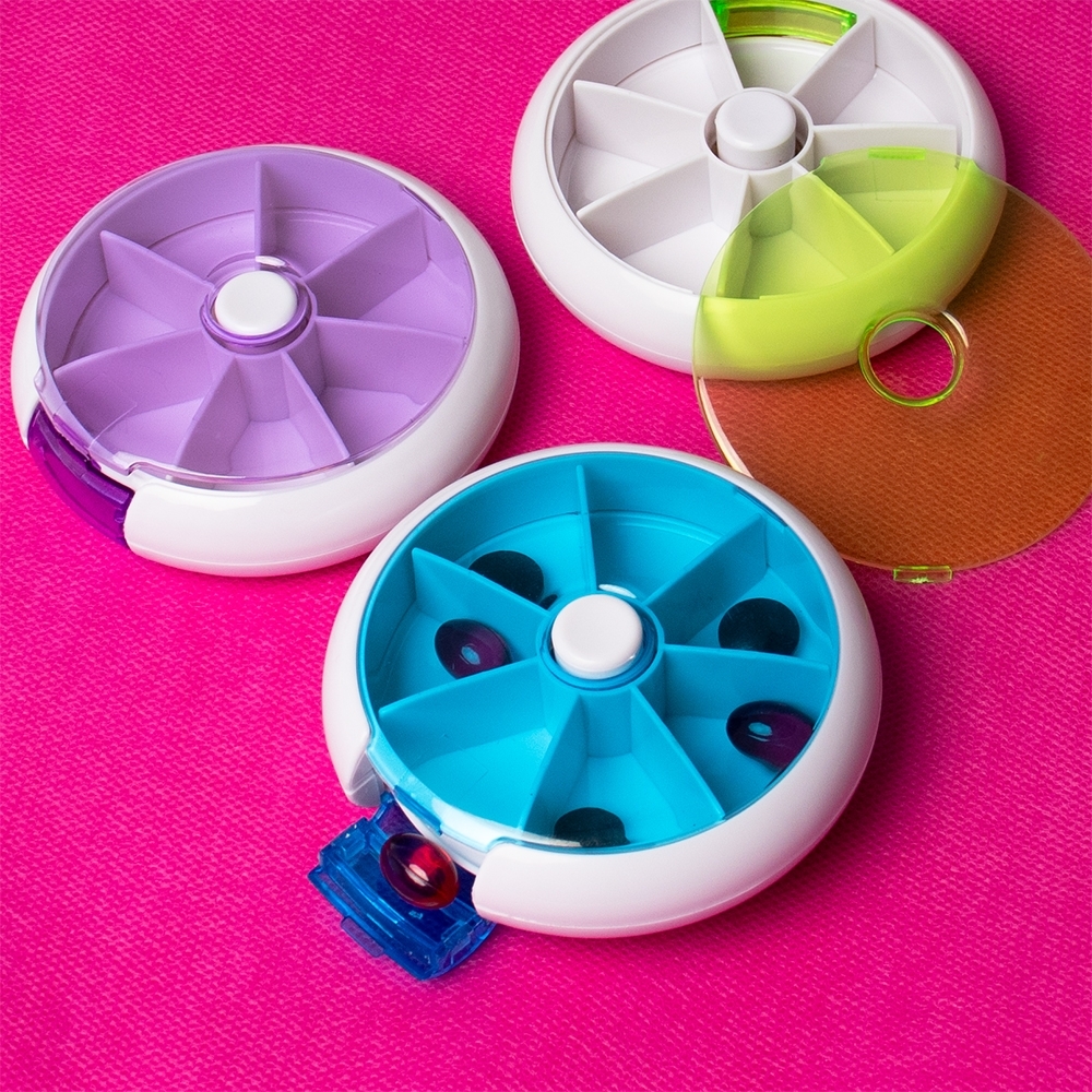 Porta-Comprimidos Giratório Plástico. - Imagem 2