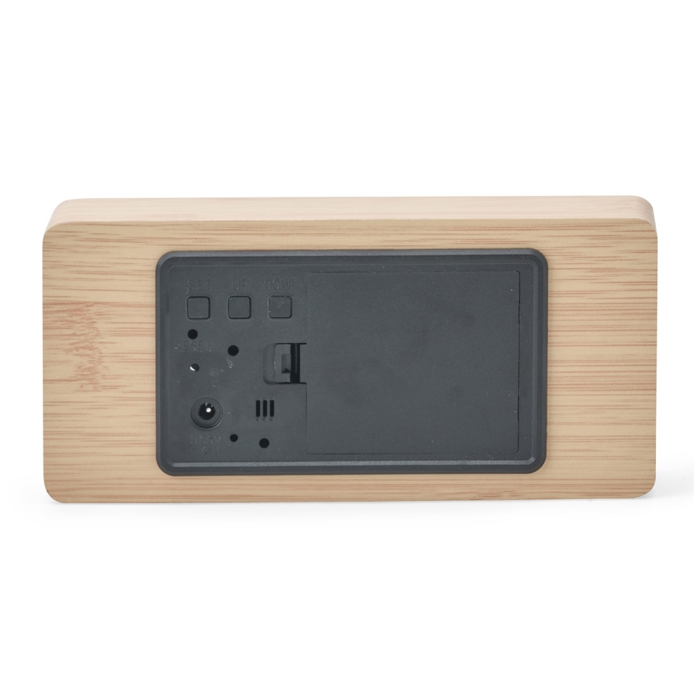 Relógio Despertador de Madeira Com Painel LED. - Imagem 5