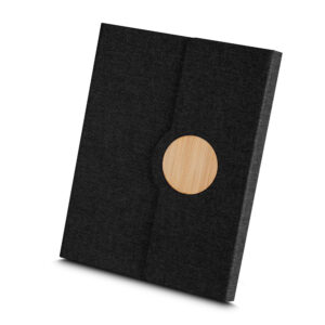 Caderno A5 Capa em RPET e Detalhe em Bambu - Azul